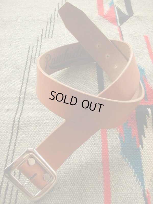 画像3: RAWHIDE PLAIN BELT/UK BRIDLE SADDLE By J & FJ Baker & Co,LOT-001/ 1-3/4"[44MM]  W-34/Black1本