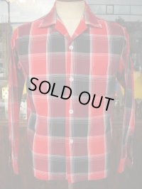 1950'S PENNEY'S TOWNCRAFT COTTON PLAID SHIRT SZ/M