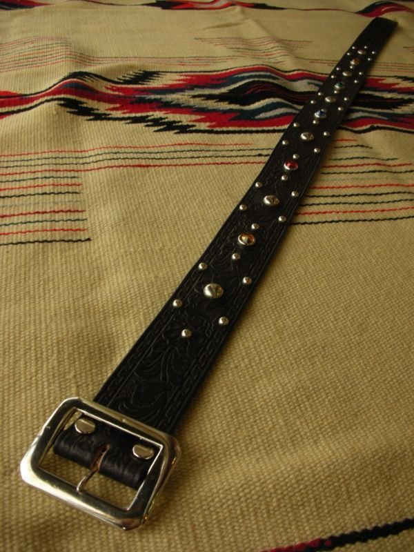 画像7: RAWHIDE STUDDED & JEWELED BELT LOT-106/ 1-3/4"[44MM] 