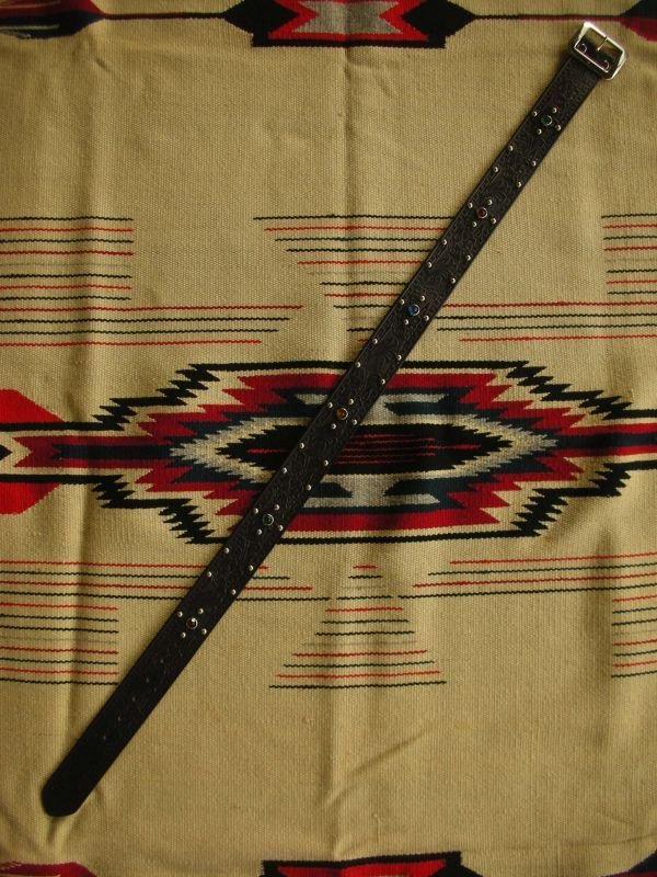 画像5: RAWHIDE STUDDED & JEWELED BELT LOT-104/ 1-3/4"[44MM] 