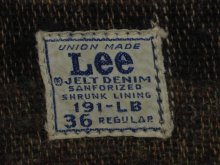 他の写真1: 1950'S〜 LEE191-LB BLANKET DENIM WORK JACKET SIZE/36R