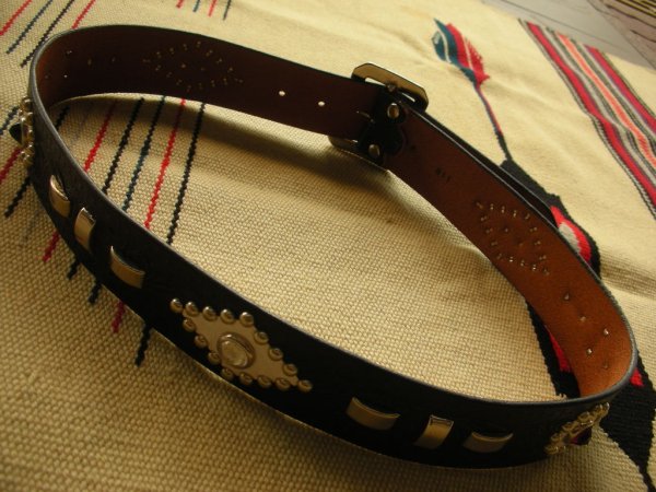 画像5: RAWHIDE STUDDED & JEWELED BELT LOT-118/ 1-3/4"[44MM] 