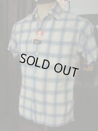 1950'S DEADSTOCK ESSLEY PLAID COTTON SHIRT SZ/SMALL