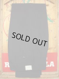 1950'S DEADSTOCK DARTMOUTH DARK NAVY FLECK ACETATE  SLACKS W3