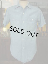 1960'S PENNEYS BIG MAC CHAMBRAY WORK SHIRT S/S SIZE/14H