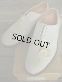 1960'S DEADSTOCK CANADIANNAVY WHITE BUCKS SHOES 10D 