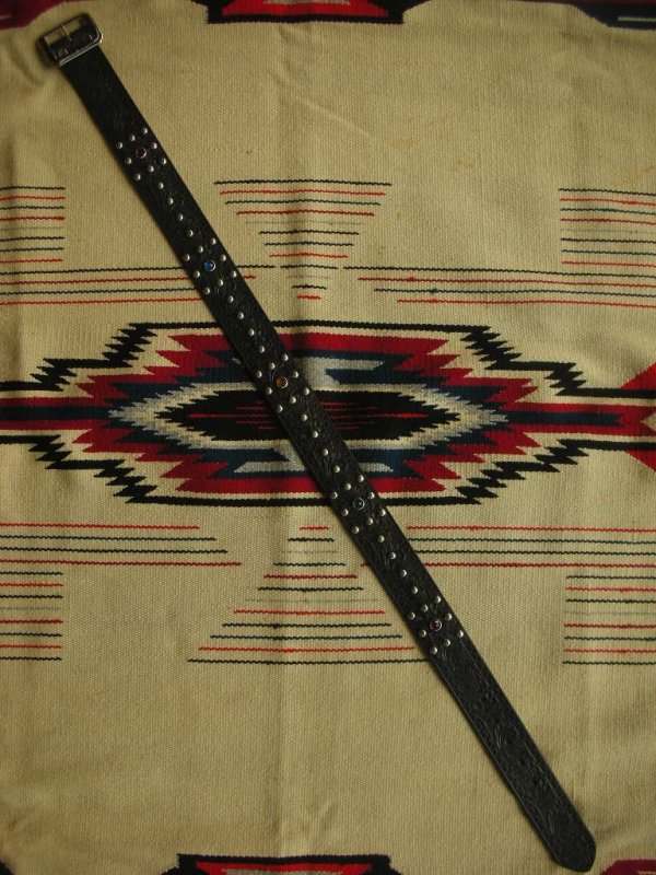 画像3: RAWHIDE STUDDED & JEWELED BELT LOT-129/ 1-3/4"[44MM] 