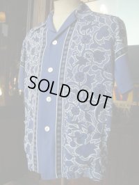 1940'S〜　MANHATTAN BORDER PRINTED RAYON HAWAIIAN SHIRT SZ/M