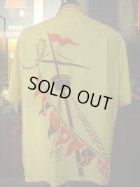 1940'S〜　CATALINA BACK PANEL PRINTED RAYON HAWAIIAN SHIRT SZ/L