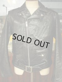 1960'S SCHOTT PERFECT BLACK TAG ONE STAR MOTORCYCLE JACKET SZ/40