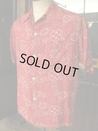 1950'S TOWN TOPIC ALL OVER PRINTED RAYON SHIRT SZ/M