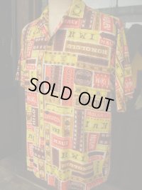 1960'S M.McLNERNY POP ART COTTON HAWAIIAN SHIRT SZ/L