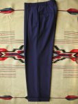 画像1: 1950'S UNKNOWN NAVY WOOl GABERDINE SLACKS 30X30 (1)