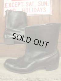 1950'S UNKNOWN  BLACK SHORTY ROPER BOOTS SIZE/10 