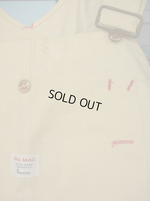 画像4: 〜1960'S DEADSTOCK BIG MAC CARPENTERS OVERALLS W/APRON SZ/40X30