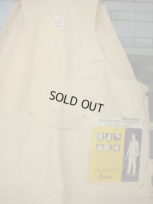 画像5: 〜1960'S DEADSTOCK BIG MAC CARPENTERS OVERALLS W/APRON SZ/40X30