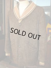 1950'S PENNEY'S BIG SHAWL COLLAR FLECK WOOL FARAOH COAT 