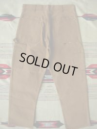 1970'S〜 DEADSTOCK KEY W/KNEE BROWN DUCK PAINTER PANTS 34X30 