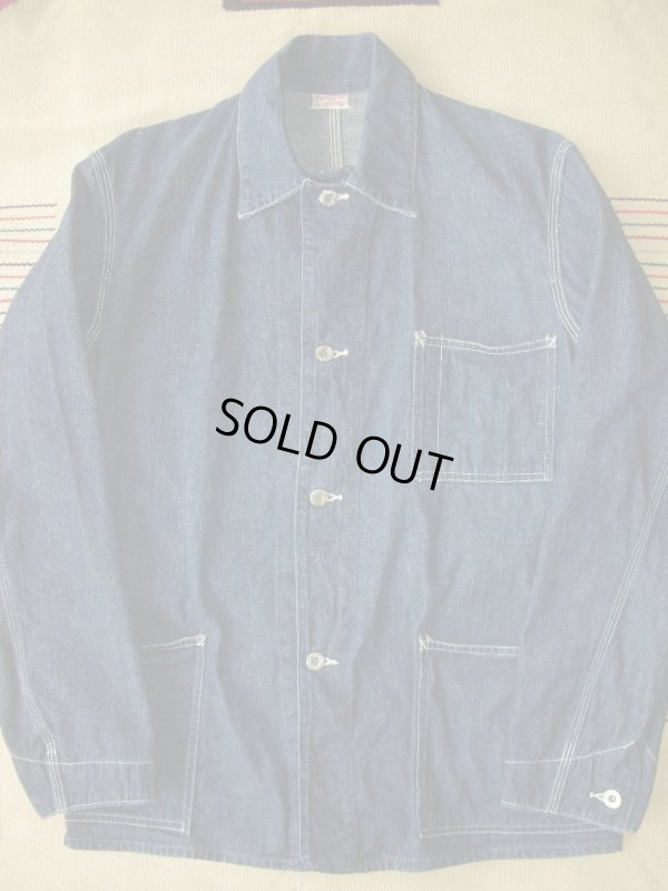 画像5: 1930'S〜 FREE LAND THREE POCKET COVERALL JACKET SZ42[実寸36]