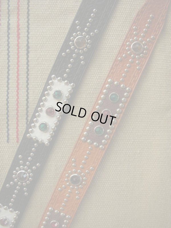 画像3: RAWHIDE STUDDED & JEWELED BELT LOT-424/ 1-1/2"[38MM] 