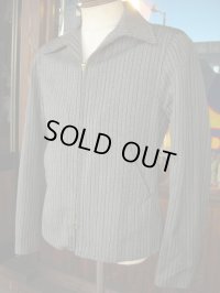 1940'S SADDLE STURDY BRAND GRAY HBT STRIPE WOOL WESTERN JACKET SZ36