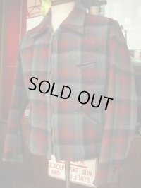 1940'S SPORTCLAD SHADOW PLAID WOOL SPORTS JACKET SZ/40〜42