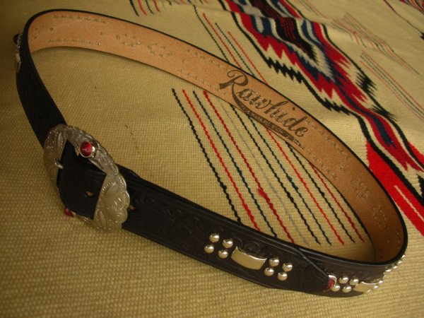 画像5: RAWHIDE STUDDED & JEWELED BELT LOT-326/ 1-3/8"[35MM] 