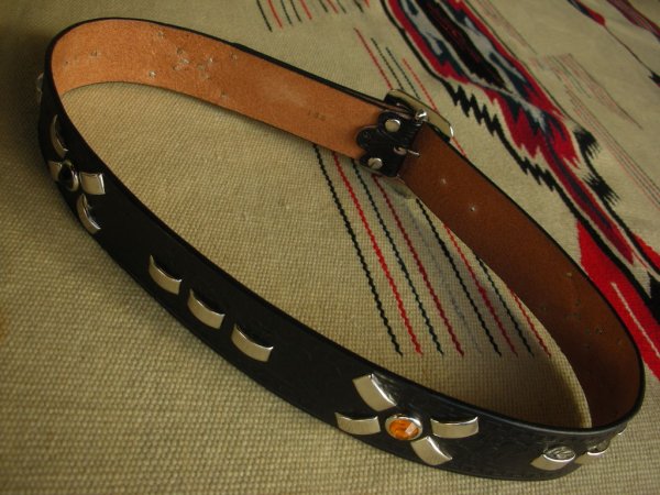 画像5: RAWHIDE STUDDED & JEWELED BELT LOT-135/ 1-3/4"[44MM] 
