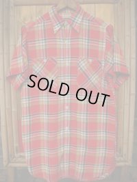 1950'S HERCULES PLAID COTTON WORK SHIRT S/S SIZE/14H
