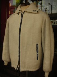1960'S UNKNOWN ACRILIC FUR/NYLON REVERSIBLE ZIP UP PARKA/L 