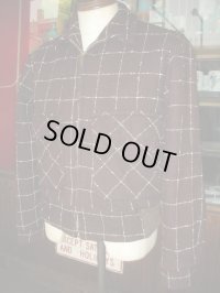 1950'S WEATHERCREST DARK BROWN FLECK WOOL JACKET SIZE/38