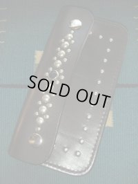 RAWHIDE STUDDED & JEWELED TRUCKERS WALLET LOT-501/BLACK/3