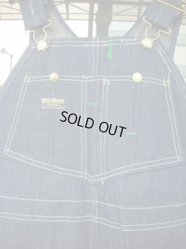 画像4: 〜1970'S DEAD OSH KOSH KICKORY INDIGO DENIM OVERALLS 44X31