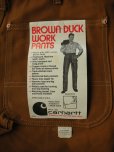 画像1: 1970'S DEADSTOCK CARHARTT BROWN DUCK W/KNEE PANTS LOT 62W 36X30  (1)