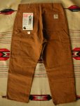 画像3: 1970'S DEADSTOCK CARHARTT BROWN DUCK W/KNEE PANTS LOT 62W 36X30  (3)