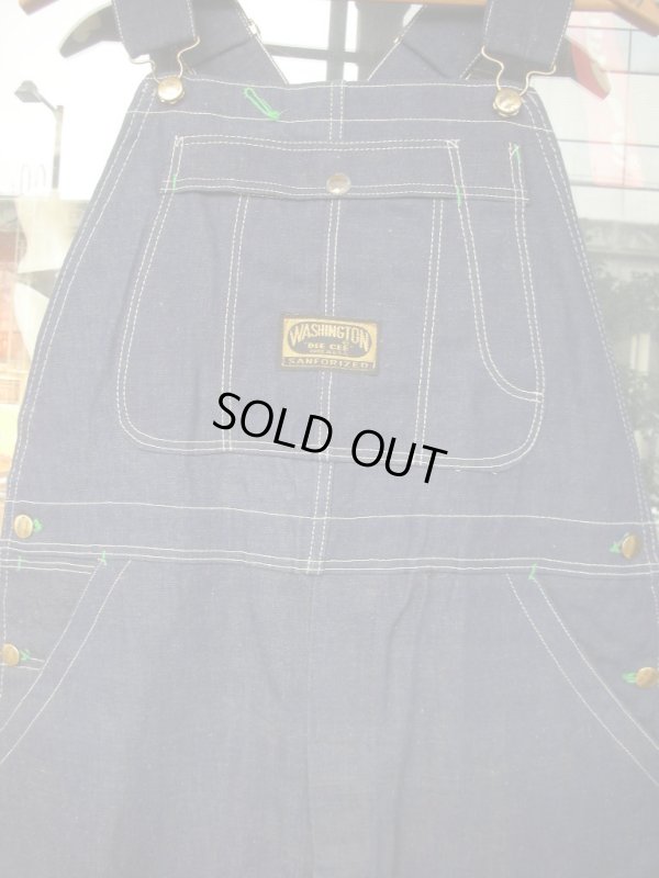 画像2: 1960'S DEADSTOCK WASHINGTON DEE CEE LOWBACK DENIM OVERALLS SZ/38X29