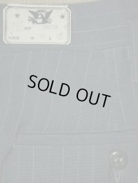 1940'S DEADSTOCK COTTON/WOOL STRIPE TROUSERS 32X32