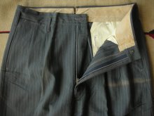 他の写真1: 1940'S DEADSTOCK COTTON/WOOL STRIPE TROUSERS 32X32