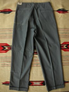 他の写真3: 1940'S DEADSTOCK COTTON/WOOL STRIPE TROUSERS 32X32