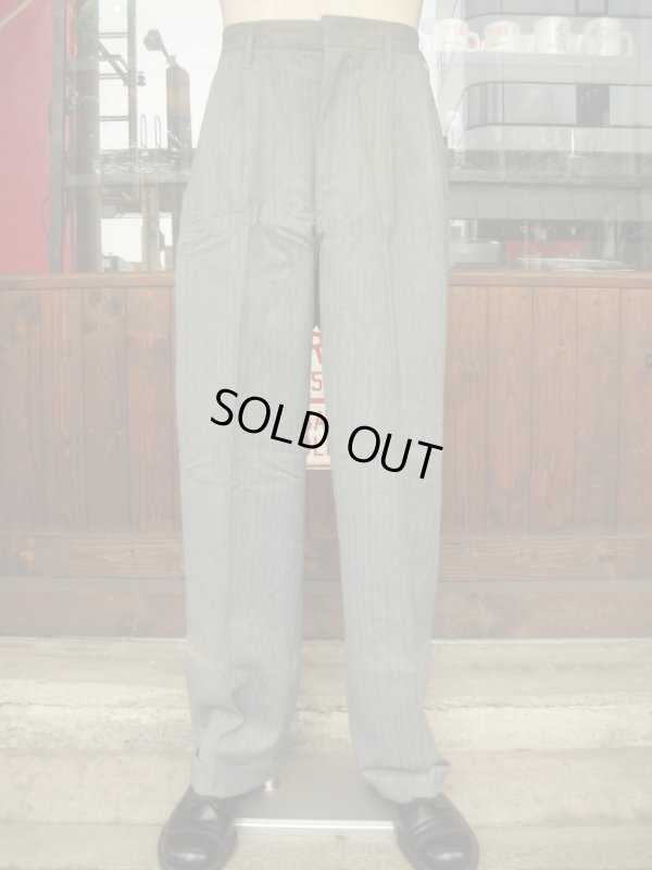 画像3: 1940'S DEADSTOCK COTTON/WOOL HBT STRIPE TROUSERS 31X31