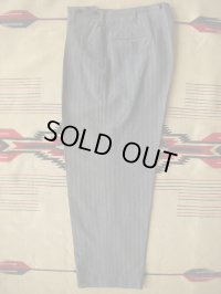 1940'S STRIPE WOOL TROUSERS 35X29
