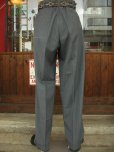 画像5: 1940'S DEADSTOCK COTTON/WOOL STRIPE TROUSERS 32X32 (5)