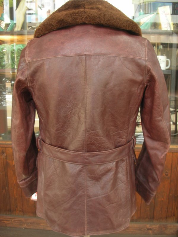 画像3: 1930’S MONARCH SHAWL COLLAR HORSEHIDE COAT/AJUST BELT ON SLEEVES