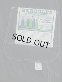 1950'S DEADSTOCK HERCULES 9OZ DENIM BIB OVERALLS SZ/48X36