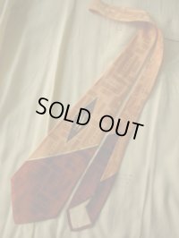 1940'S〜 RAXON CO, "W" INITIAL RAYON SATIN WIDE TIE