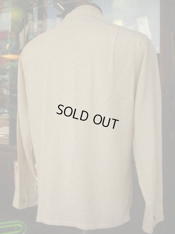 画像5: 1950'S DONEGAL ELEGANCE FLECK RAYON ACETATE SHIRT LS/MED