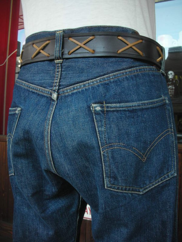 画像7: RAWHIDE THE WILD ONE JOHNNY 乱暴者マーロンブランド LACE BELT LOT-100/ 1-3/4"[44MM] 