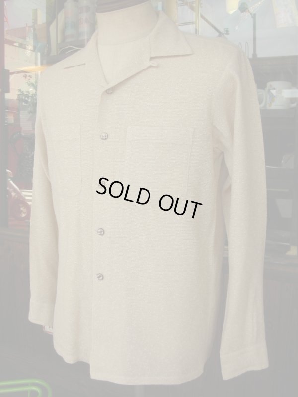 画像4: 1950'S DONEGAL ELEGANCE FLECK RAYON ACETATE SHIRT LS/MED