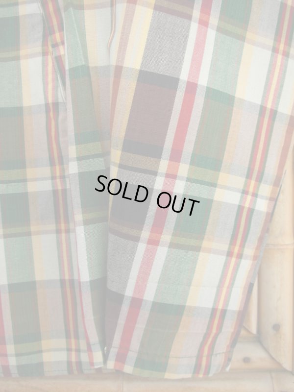 画像10: 1950'S〜 CAMPUS PLAID COTTON ZIP UP HOODED PARKA SIZE/36 