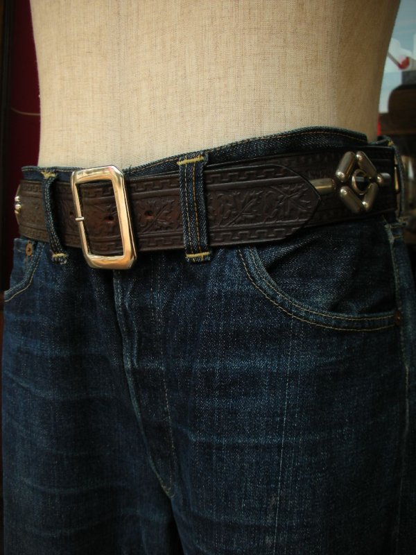 画像11: RAWHIDE STUDDED & JEWELED BELT LOT-108/ 1-3/4"[44MM] 